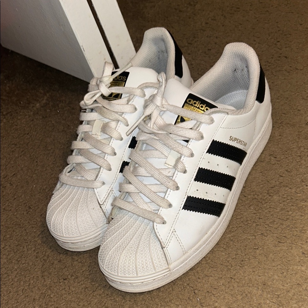 Adidas Superstar White with Black Stripes